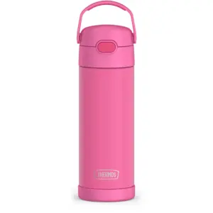 Thermos Stainless Steel Funtainer Water Bottle with Chug Spout | Pink | 16 Fluid Ounces | Single