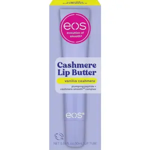 eos Cashmere Lip Butter | Vanilla Cashmere | Smooth and Hydrating Lip Butter with Peptides | 0.35 fl Ounce