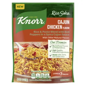 Knorr No Artificial Flavors Cajun Chicken Flavor Rice Sides | 5.8 Ounce Regular Pouch | Single