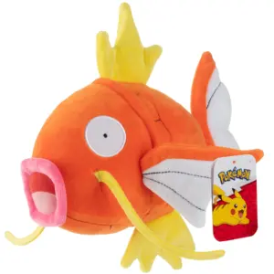 Pokemon 8 Magikarp Plush | Officially Licensed | Generation 1 Figure | Authentic Soft Stuffed Animal Fish Toy | Gift for Kids | Boys | Girls | 2+