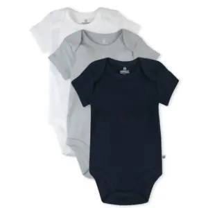 Honest Baby Clothing Baby Boy or Girl Gender Neutral Organic Cotton Short Sleeve Bodysuits | 3 Pack (Preemie-24 Months)