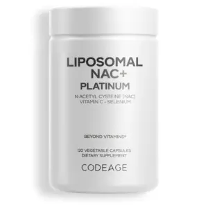 Codeage Liposomal NAC+ Platinum | N-Acetyl L-Cysteine | Vitamin C | Alpha Lipoic Acid | Selenium | 2-Month Supply | Helix Liposomal Delivery | Phospholipid | Non-GMO NAC Dietary Supplement | 120 Capsules