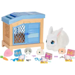 Little Live Pets， Interactive Mama Guinea Pig and her Hutch | and her 3 Surprise Babies. 20+ Sounds and Reactions. for Kids Ages 4+ | Multicolor | 7.8 x 11.93 x 11.38 inches