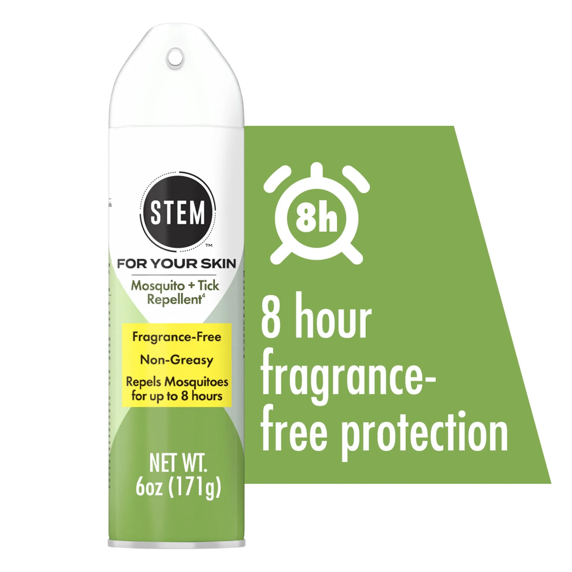 STEM Bug Spray | Mosquito & Tick Repellent For Your Skin | Fragrance-Free | 6 Ounce