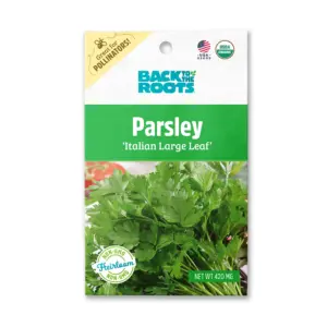 Back to the Roots Organic Italian Large Leaf Parsley Gardening Seeds | 1 Packet