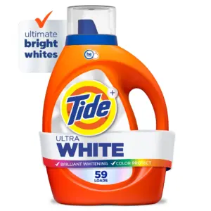 Tide Ultra White Liquid Laundry Detergent | Brilliant Whitening + Color Protect | 84 fl Ounce | 59 Loads