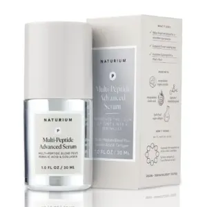 Naturium Multi-Peptide Advanced Serum With Firming Smoothing Action Targets Fine Lines Wrinkles Contains Advanced Peptide Complex 1 Ounce Makeup Organizers