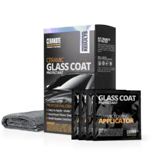 Cerakote Ceramic Glass Coat | Hydrophobic Automotive Ceramic Coating for Windshield | Includes Microfiber Cloth