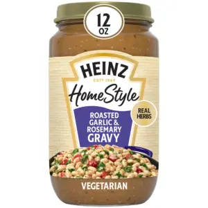 Heinz HomeStyle Roasted Garlic and Rosemary Gravy | 12 Ounce Jar | Liquids | Fish-Free