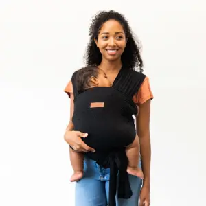 MOBY Easy-Wrap Baby Carrier Inch Black Eyelet
