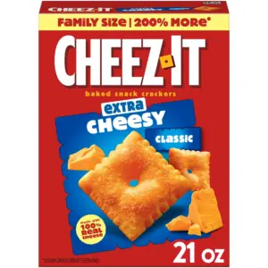 Cheez-It Extra Cheesy Baked Snack Crackers Family Size | 21oz | Pack of 2
