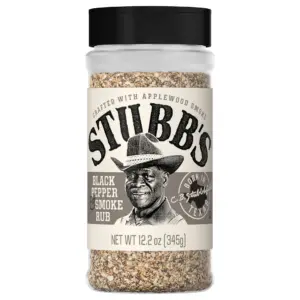 Stubb's Black Pepper and Smoke Rub | 12.2 Ounce Bottle