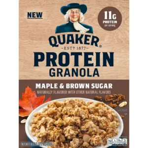 Quaker Maple and Brown Sugar flavored Protein Granola | 18 Ounce | Single