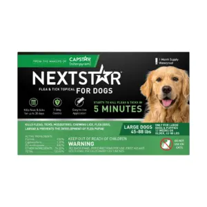 NEXTSTAR Flea and Tick Topical Prevention for Dogs 45-88 lbs | 1-Month Supply