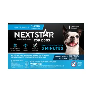 NEXTSTAR Flea and Tick Topical Prevention for Dogs 5-22 lbs | 1-Month Supply