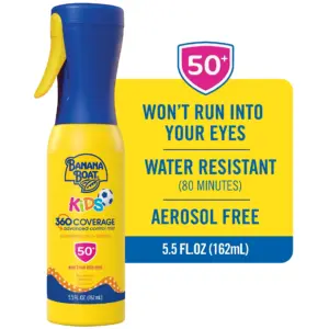 Banana Boat Kids 360 Coverage Sunscreen Mist Spf 50+ | Kids Sunscreen Applicator | Refillable Sunscreen Bottle | Spf 50 Sunscreen Spray Mist Bottle | Kids Spray Sunscreen | Non-Aerosol Sunscreen | 5.5Oz