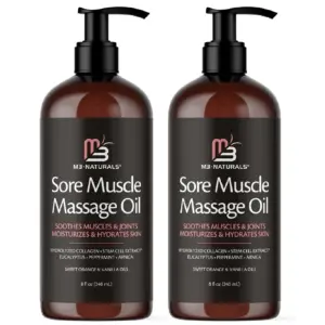Arnica Muscle Massage Oil for Massage Therapy | with Collagen Stem Cells Arnica & Menthol | Multipurpose Full Body Massage Oil by M3 (Pack of 2)