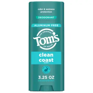 Toms of Maine Clean Coast Natural Deodorant | Aluminum Free | Odor and Wetness Protection | 3.25 Ounce | 1 | Clean Fresh