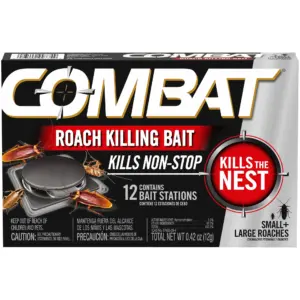 Combat Roach Killing Bait Stations for Small & Large Roaches | 12 Count