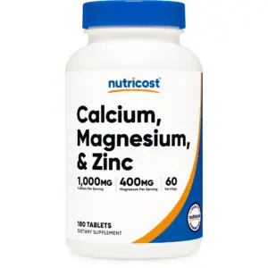 Nutricost Calcium | Magnesium and Zinc Tablets (180 Tablets | 60 Servings / 1,415 mg Mineral Blend Per Serving) | Quality Vitamin/Mineral Supplement | Gluten Free | Non-GMO