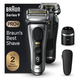 Braun Series 9 PRO+ 6-Inch-1 Electric Shaver with SmartCare Center & Travel Case | 9567cc Silver