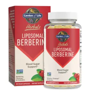 Garden of Life Liposomal Berberine with Chromium Picolinate for Blood Sugar | Metabolism & Cholesterol Support Plus Probiotics for Easy Digestion Non GMO | Gluten-Free | Kosher 30 Servings
