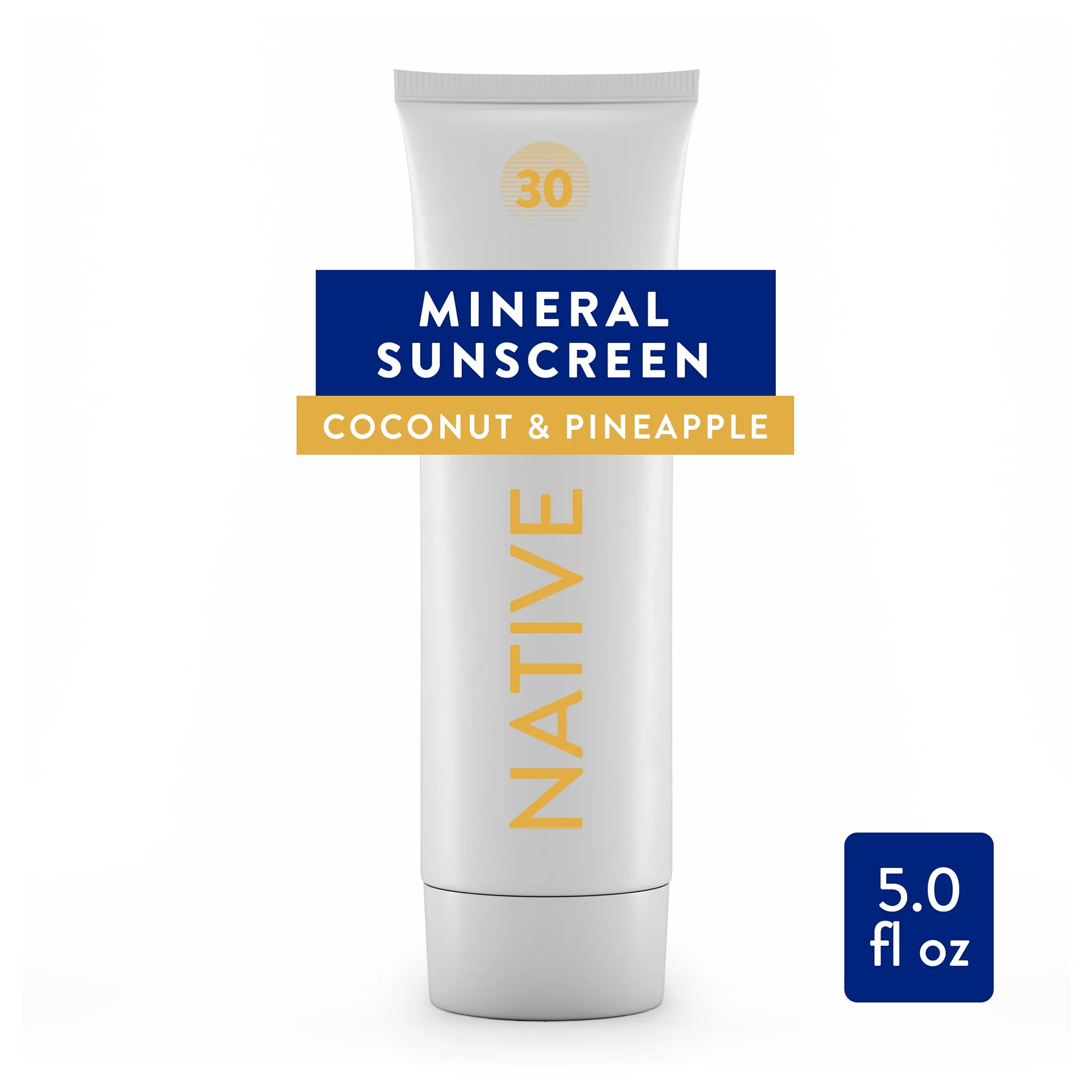 Native Coconut and Pineapple Mineral Sunscreen Lotion SPF 30 | 5.0 Ounce