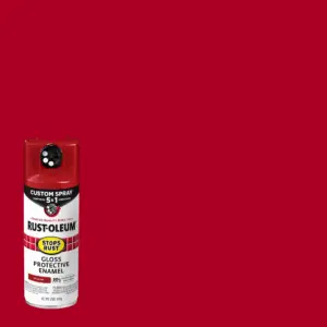 Regal Red | Rust-Oleum Stops Rust Custom Sprays 5 Inch 1 Gloss Spray Paint- 12 Ounce | 376895 | Single