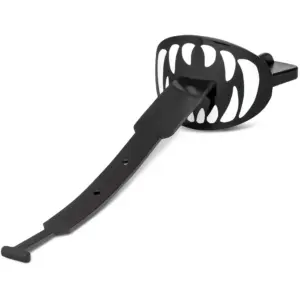 Battle Sports Predator Speed Football Mouthguard with Connected Thick Strap | Black | White