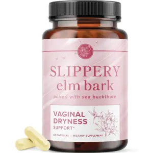 Vaginal Dryness Support with Slippery Elm Bark | Vaginal Moisture and Vaginal Health Support | 60 Capsules