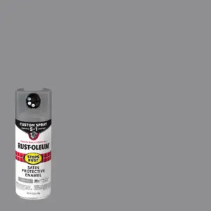 Coastal Gray | Rust-Oleum Stops Rust Custom Sprays 5 Inch 1 Satin Spray Paint- 12 Ounce | 376872 | Single