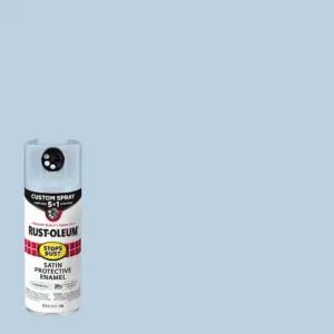 Peaceful Blue | Rust-Oleum Stops Rust Custom Spray 5 Inch 1 Satin Spray Paint-376882 | 12 Ounce | 6 Pack