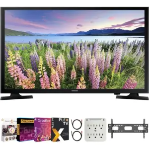 Samsung UN40N5200A 40 inch Class N5200 Smart Full HD TV Bundle with Premiere Movies Streaming + 37-100 Inch TV Wall Mount + 6-Outlet Surge Adapter + 2x 6FT HDMI 2.0 Cable (Premium Edition)