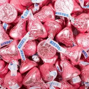 90ct Pink Candy Hershey's Kisses (approx. 90 Pieces)