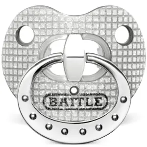 Battle Sports Binky Oxygen 3D Diamonds Lip Protector Mouthguard | White