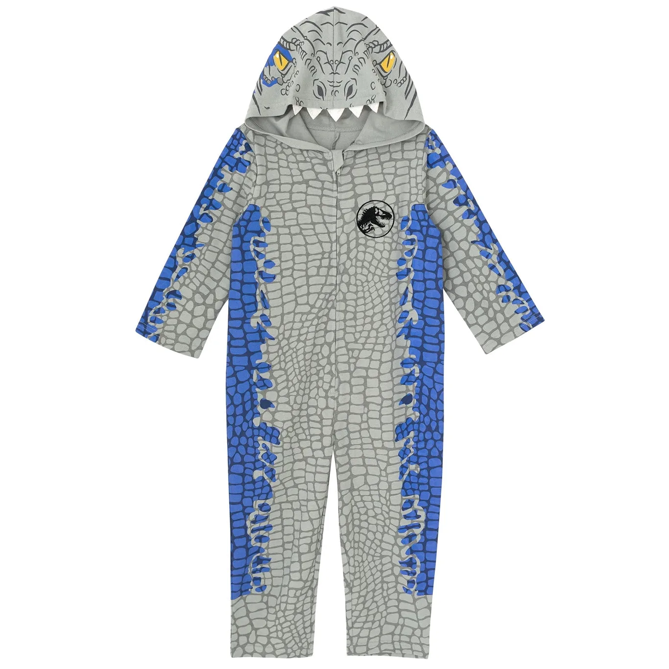 Jurassic World Jurassic Park Blue Big Boys Zip Up Cosplay Coverall Grey 14-16 | Gray