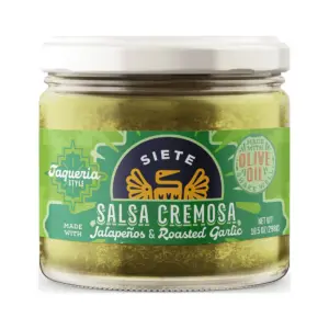 Siete Family Foods | Taqueria Salsa Verde | Cremosa | 10.5 Ounce | Single