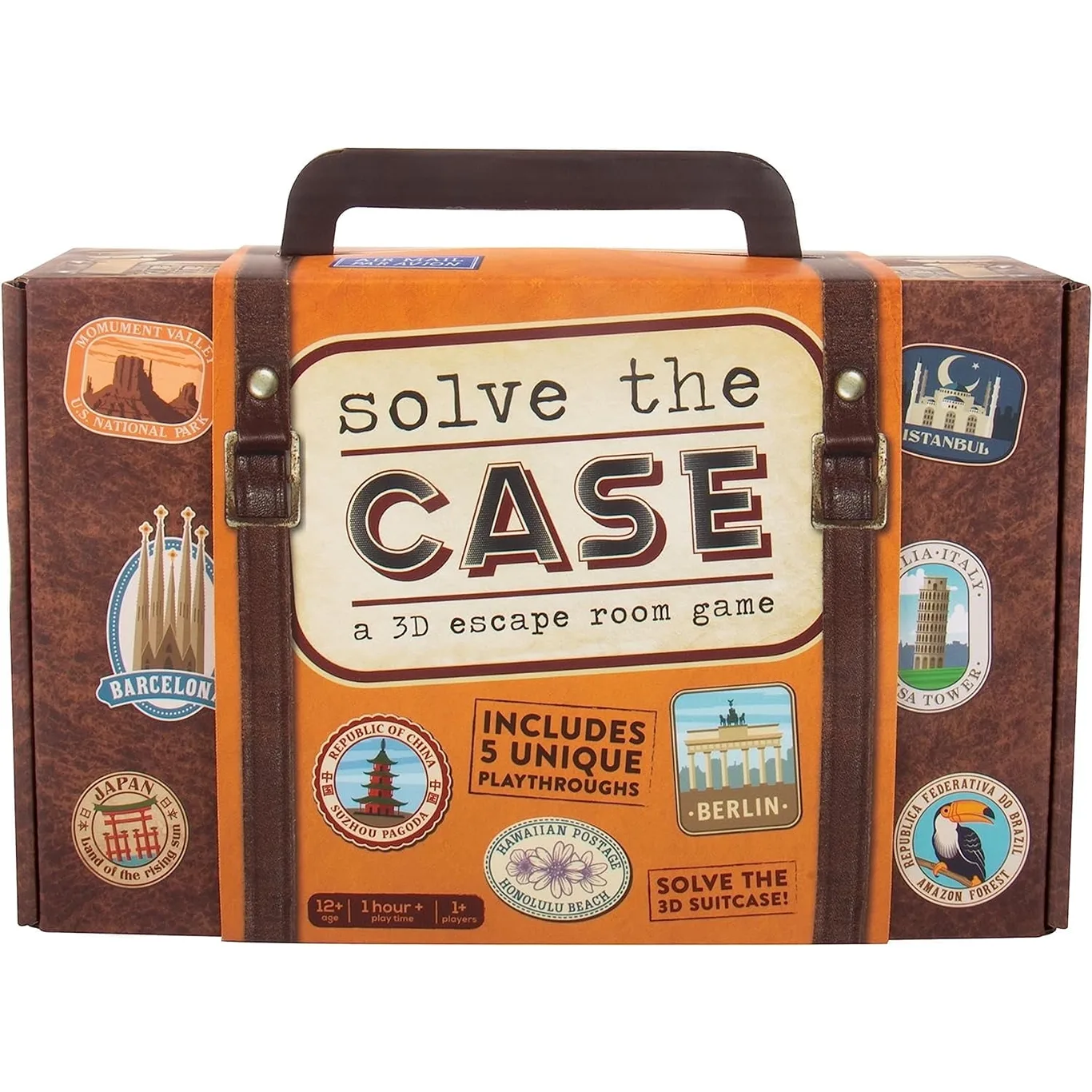 Fizz Creations Solve The Case 3D Escape Room Game Inch a Suitcase. Ages 12+ Family Party Game