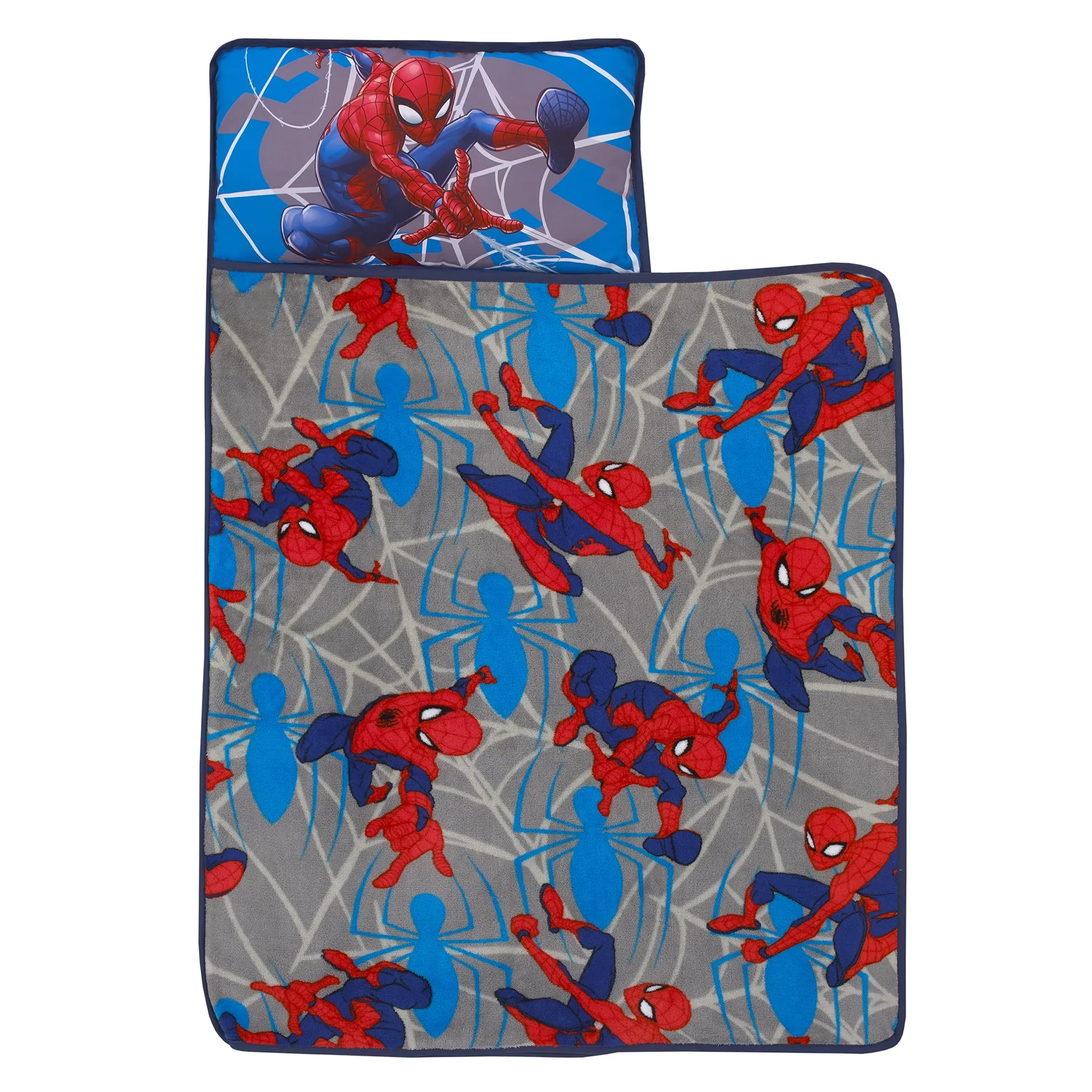 Marvel Spiderman to the Rescue Blue Toddler Nap Mat (Premium Edition)