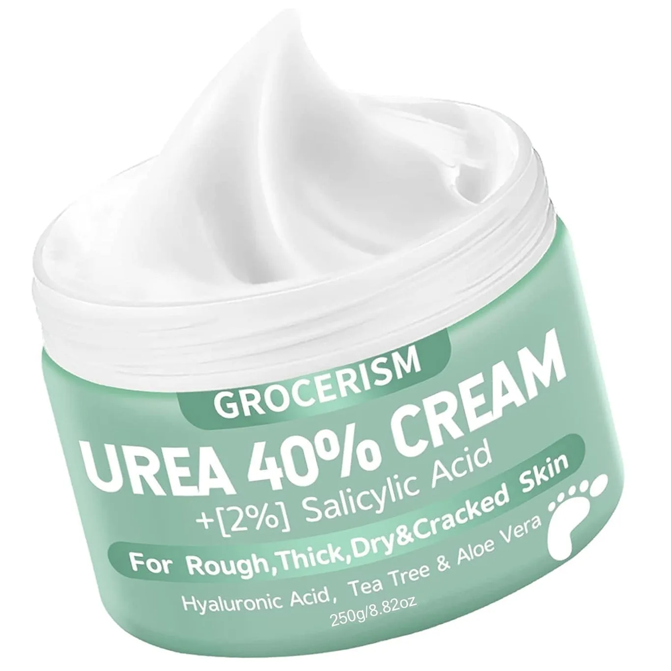 Urea Cream 40 Percent for feet Plus Salicylic Acid 8.82 Ounce | Foot Creamwith Hyaluronic Acid | Tea Tree,and Aloe Vera for Deep Moisturizes
