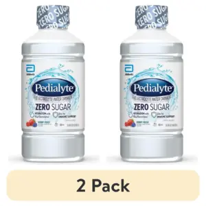 (2 pack) Pedialyte Electrolyte Water With Zero Sugar | Berry Frost | 1 Liter