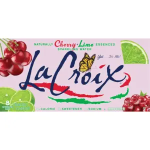 LaCroix Cherry Lime | Sparkling Water | 8 Pack | 12 Ounce Cans | Single