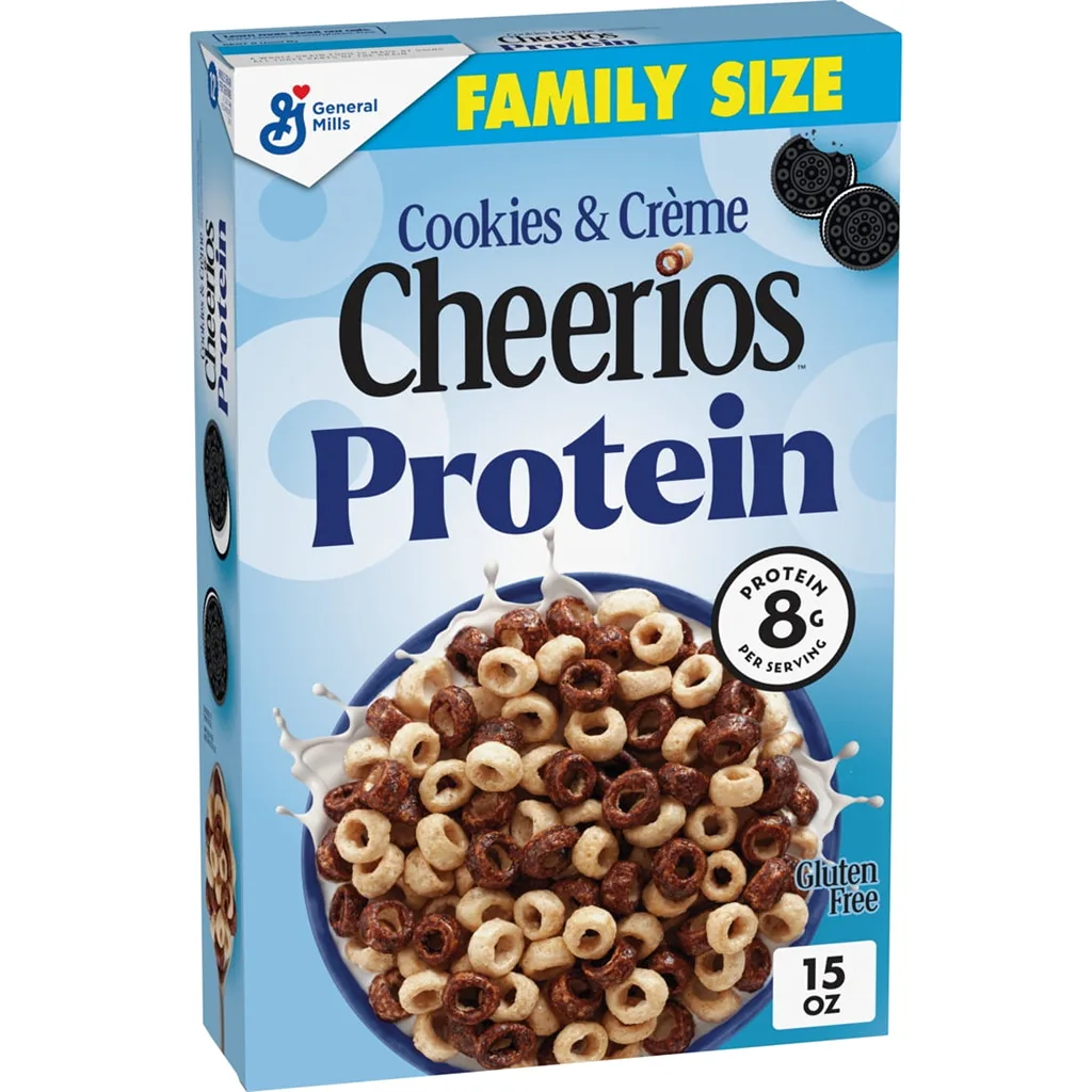 Cheerios Protein Cereal | Cookies & Crme | 8g Protein | Family Size | 15 Ounce | Single | 1 | 15.000 Ounce