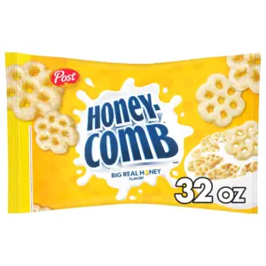 Post Honeycomb Cereal | Made with Real Honey | Certified Kosher | Crunchy 32 Ounce Bag | Single