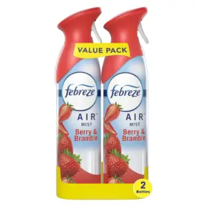 Febreze Air Freshener Spray | Odor-Fighting Room Spray | Berry and Bramble | 8.8oz | 2 Count | Single | 2 Pack