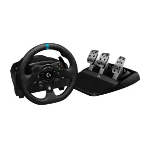 Logitech G Driving Force Shifter with Logitech G923 Racing Wheel & Pedals for Xbox X | S | Xbox One & PC & Genuine Leather Wheel Cover