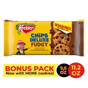 Keebler Chips Deluxe Fudgy Chocolate Chip Cookies with Chunks of Keebler Fudge 11.2 Ounce | 1 | Fudge & Chocolate