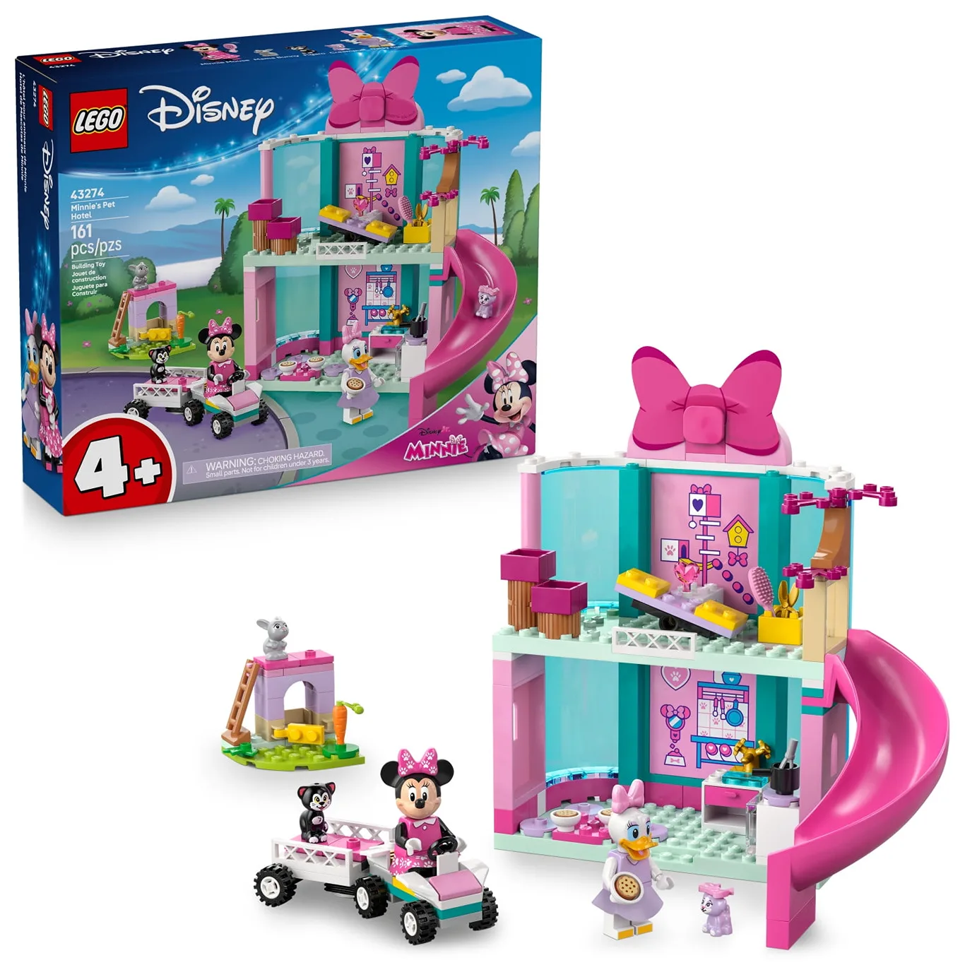 LEGO Disney Minnies Pet Hotel Toddler Toy- Minnie Mouse Building Set for Girls and Boys | Ages 4+ | Mickey Mouse Clubhouse Preschool Learning and Educational Toy | Disney Gift Idea for Birthdays- 43274