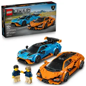 LEGO Speed Champions Lamborghini Revuelto and Huracn STO Car Toys | Building Toy for Pretend Play for Boys and Girls | Ages 10+ | Model Car Kit Display | Gift Idea for Kids | 77238