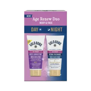 Gold Bond Age Renew Day and Night Lotion Set for Body and Face | 8.6 Ounce